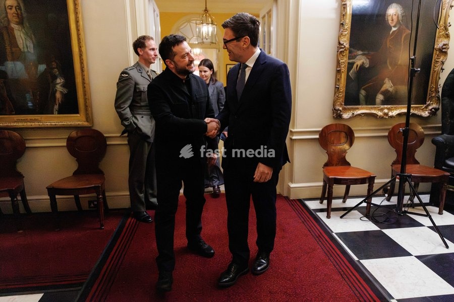 14/10/2026. London, United Kingdom. Prime Minister Andy Burnham hosts Volodymyr Zelenskyy, President of Ukraine in 10 Downing Street