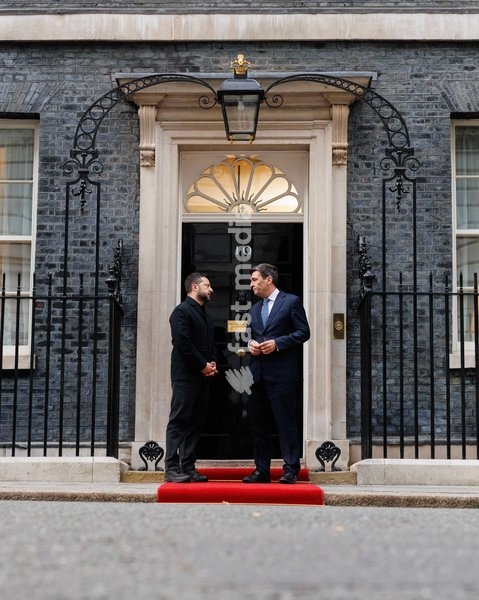 14/10/2026. London, United Kingdom. Prime Minister Andy Burnham hosts Volodymyr Zelenskyy, President of Ukraine in 10 Downing Street