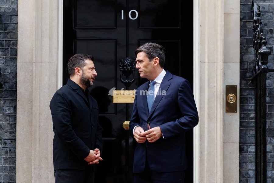 14/10/2026. London, United Kingdom. Prime Minister Andy Burnham hosts Volodymyr Zelenskyy, President of Ukraine in 10 Downing Street