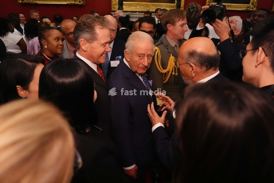 King Charles III meeting guests during a reception at St. James's Palace in London, to celebrate the Commonwealth Diaspora, ahead of the Commonwealth Heads of Government Meeting in Antigua and Barbuda. Picture date: Wednesday October 14, 2026