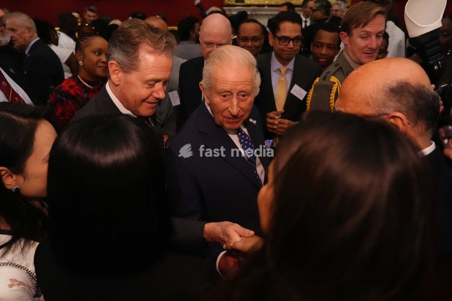 King Charles III meeting guests during a reception at St. James's Palace in London, to celebrate the Commonwealth Diaspora, ahead of the Commonwealth Heads of Government Meeting in Antigua and Barbuda. Picture date: Wednesday October 14, 2026