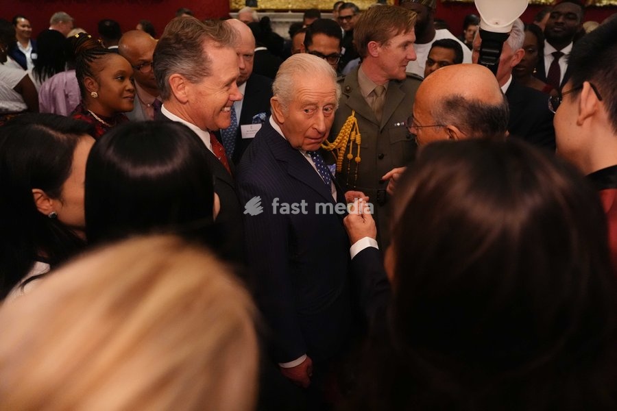 King Charles III meeting guests during a reception at St. James's Palace in London, to celebrate the Commonwealth Diaspora, ahead of the Commonwealth Heads of Government Meeting in Antigua and Barbuda. Picture date: Wednesday October 14, 2026