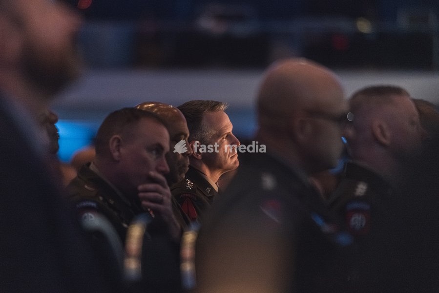 WASHINGTON, DC, OCTOBER 14: Secretary of War Pete Hegseth, Secretary of the Air Force Troy E. Meink, Acting Secretary of the Army Adam R. Telle, Acting Secretary of the Navy Hung Cao and Assistant Secretary of War for Special Operations and Low Intensity Conflict Derrick M. Anderson take part in…