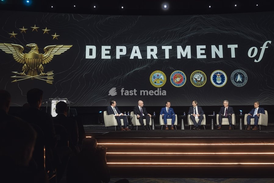 WASHINGTON, DC, OCTOBER 14: Secretary of War Pete Hegseth, Secretary of the Air Force Troy E. Meink, Acting Secretary of the Army Adam R. Telle, Acting Secretary of the Navy Hung Cao and Assistant Secretary of War for Special Operations and Low Intensity Conflict Derrick M. Anderson take part in…