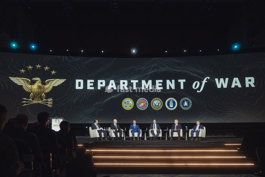 WASHINGTON, DC, OCTOBER 14: Secretary of War Pete Hegseth, Secretary of the Air Force Troy E. Meink, Acting Secretary of the Army Adam R. Telle, Acting Secretary of the Navy Hung Cao and Assistant Secretary of War for Special Operations and Low Intensity Conflict Derrick M. Anderson take part in…
