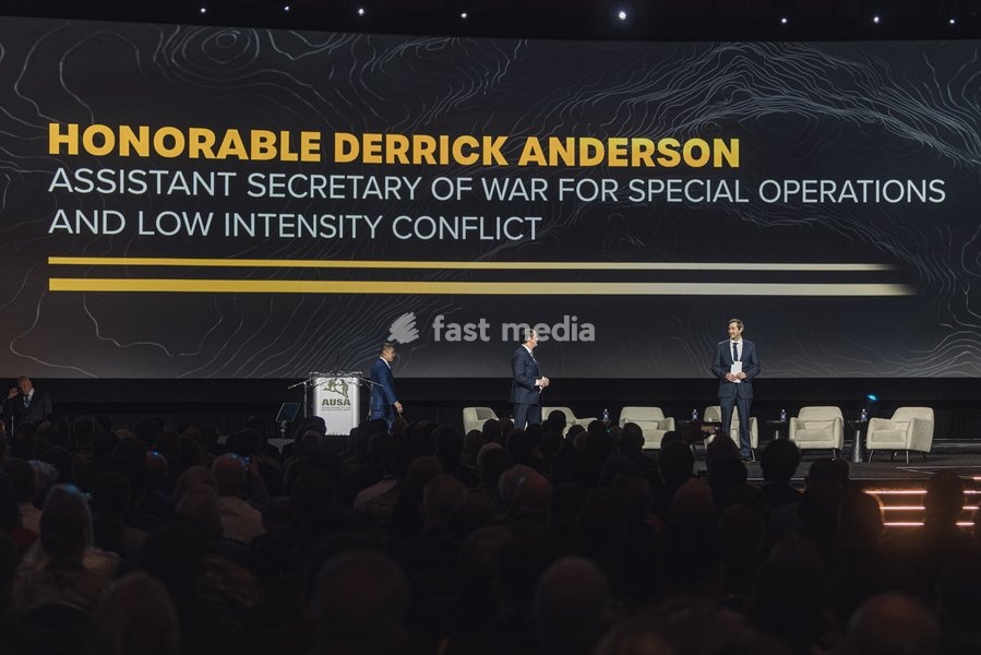 WASHINGTON, DC, OCTOBER 14: Secretary of War Pete Hegseth, Secretary of the Air Force Troy E. Meink, Acting Secretary of the Army Adam R. Telle, Acting Secretary of the Navy Hung Cao and Assistant Secretary of War for Special Operations and Low Intensity Conflict Derrick M. Anderson take part in…