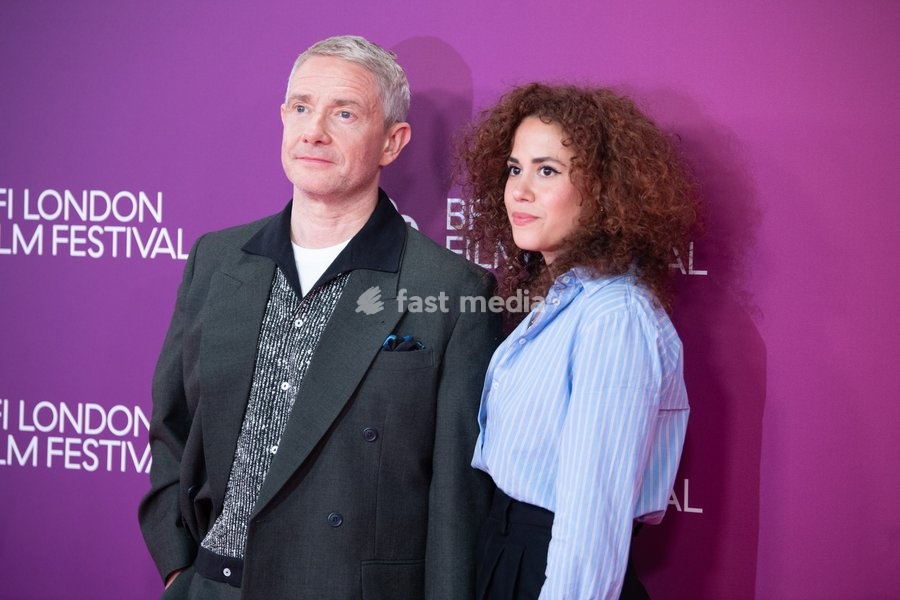 Martin Freeman and Rachel Mariam attends the Festival Gala of 'A Long Winter' at The 70th BFI London Film Festival at Royal Festival Hall, Southbank, London, England, UK on Wednesday 14 October, 2026