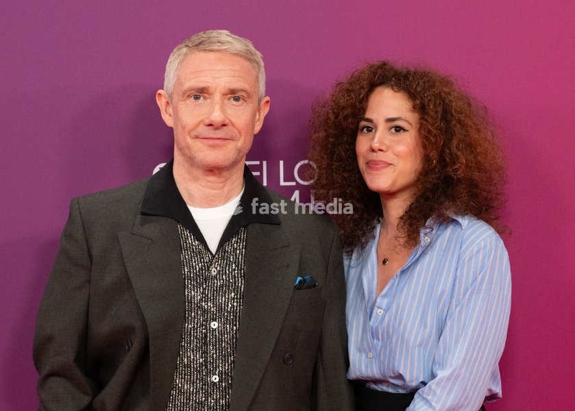 Martin Freeman and Rachel Benaissa attends "A Long Winter" Gala during the BFI London Film Festival, at the Royal Festival Hall in London, England. UK. Wednesday 14th October 2026