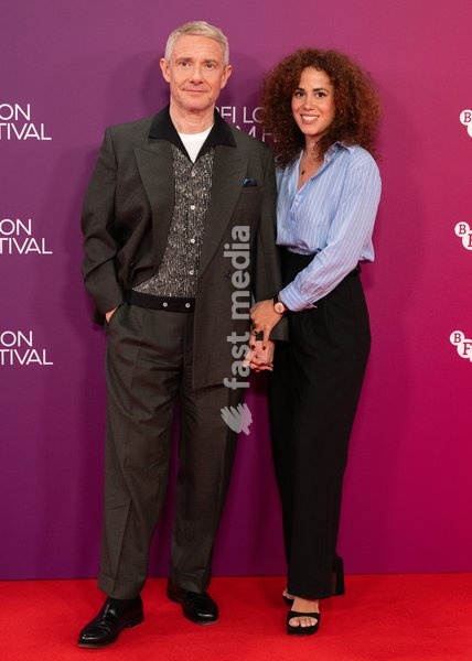Martin Freeman and Rachel Benaissa attends "A Long Winter" Gala during the BFI London Film Festival, at the Royal Festival Hall in London, England. UK. Wednesday 14th October 2026