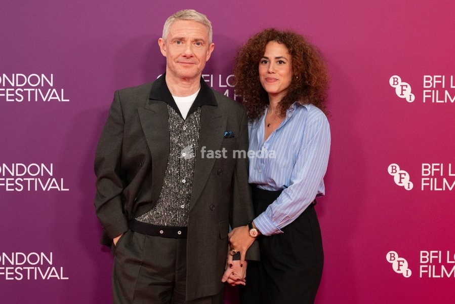 Martin Freeman and Rachel Benaissa attends "A Long Winter" Gala during the BFI London Film Festival, at the Royal Festival Hall in London, England. UK. Wednesday 14th October 2026