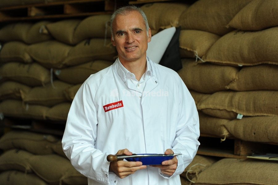 Xavier Rombouts poses for the photographer at a press conference of Rombouts Coffee on the company's innovations, presence in 36 countries, and future plans, on the occasion of the 130th anniversary, on Thursday 15 October 2026 in Aartselaar, Antwerp