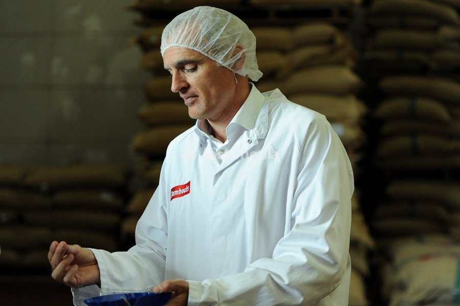 Xavier Rombouts pictured during a press conference of Rombouts Coffee on the company's innovations, presence in 36 countries, and future plans, on the occasion of the 130th anniversary, on Thursday 15 October 2026 in Aartselaar, Antwerp