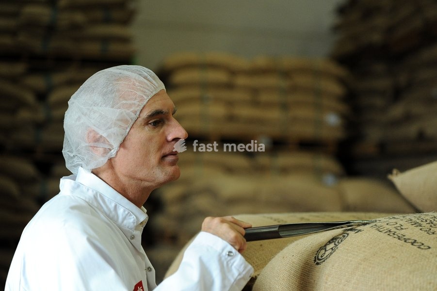 Xavier Rombouts pictured during a press conference of Rombouts Coffee on the company's innovations, presence in 36 countries, and future plans, on the occasion of the 130th anniversary, on Thursday 15 October 2026 in Aartselaar, Antwerp