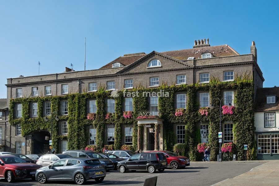 The Angel hotel opposite the cathedral. Bury St Edmunds, Suffolk. United Kingdom. 14 October 2026