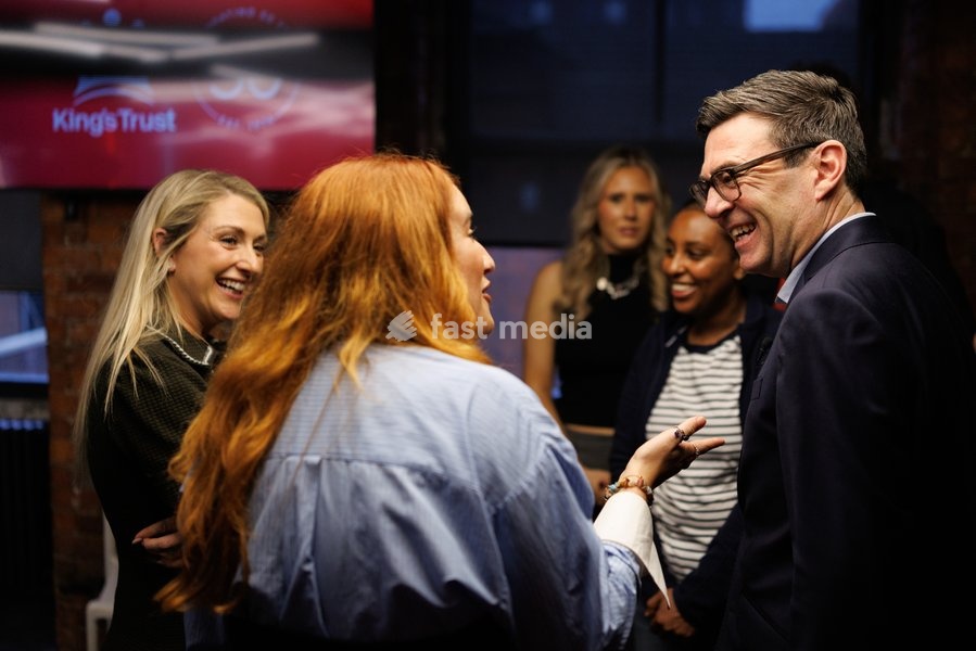 15/10/2026. Manchester, United Kingdom. Prime Minister Andy Burnham visits The Kings Trust