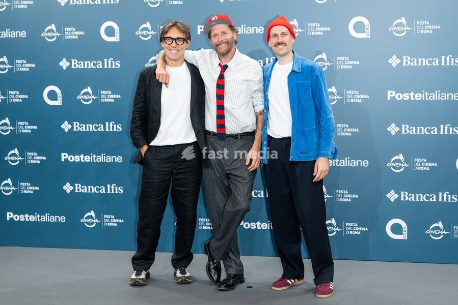 Dario Zonta, Jovanotti and Carlo Zoratti attend the “Lorenzo – L'Incredibile avventura di Jovanotti” photocall during the 21st Rome Film Festival at Auditorium Parco Della Musica in Rome, Italy on 16 October, 2026