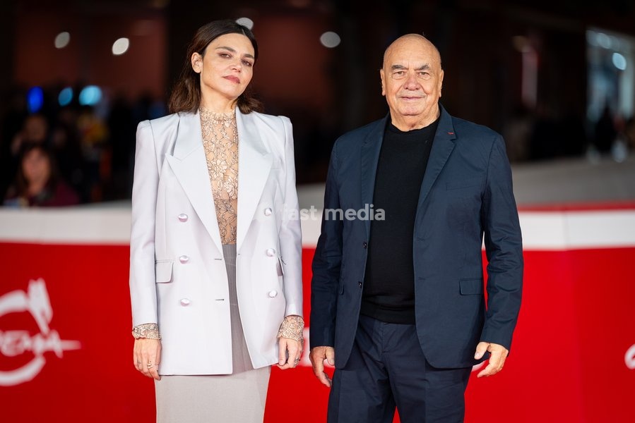 Elisa Fuksas and Massimiliano Fuksas attend the “Fuksas – Da Tutta La Vita” red carpet during the 20th Rome Film Festival at Auditorium Parco Della Musica in Rome, Italy on 15 October 2026