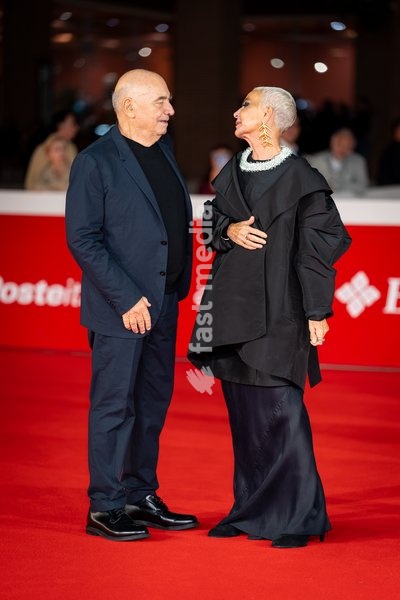 Massimiliano Fuksas and Doriana Mandrelli attend the “Fuksas – Da Tutta La Vita” red carpet during the 20th Rome Film Festival at Auditorium Parco Della Musica in Rome, Italy on 15 October 2026