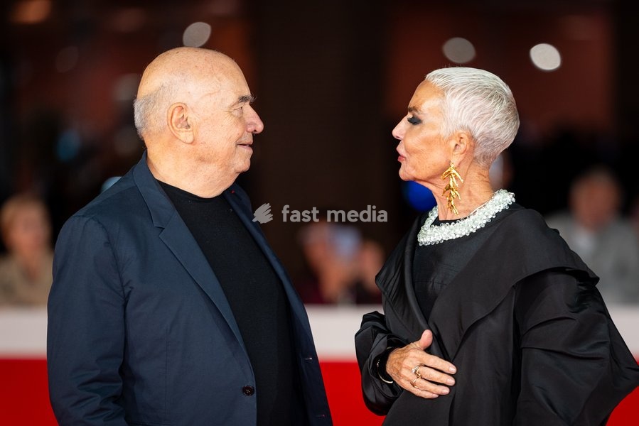 Massimiliano Fuksas and Doriana Mandrelli attend the “Fuksas – Da Tutta La Vita” red carpet during the 20th Rome Film Festival at Auditorium Parco Della Musica in Rome, Italy on 15 October 2026