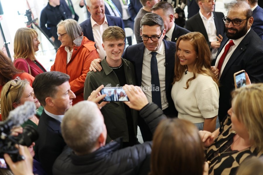 16/10/2026. Motherwell, United Kingdom. Prime Minister Andy Burnham delivers a speech during his visit to New College Lanarkshire with Douglas Alexander, Secretary of State for Scotland