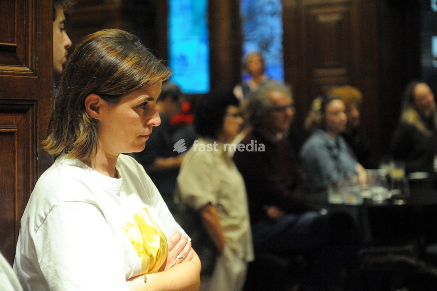 Alderwoman Lien Van de Kelder pictured during a press event to present the full program and kick off of the Metropolis festival (17-24/10, with the youth collective Het Hart van Metropolis, on Friday 16 October 2026, in Antwerp city hall