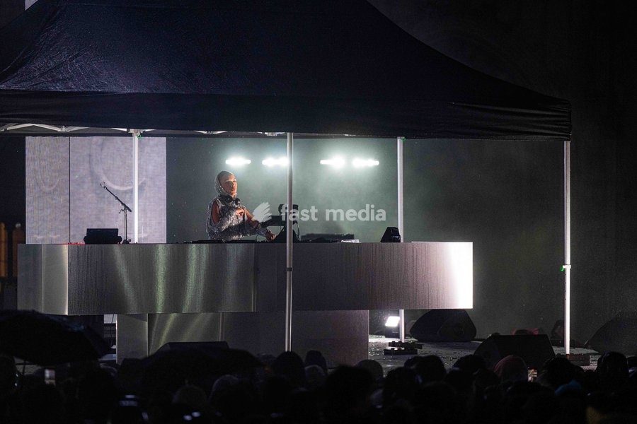 the "Angele Instinct Release Party", a surprise party organized by the Brussels singer to celebrate the release of her album "Instinct" at the Grote Markt/ Grand Place, in Brussels, Friday 16 October 2026