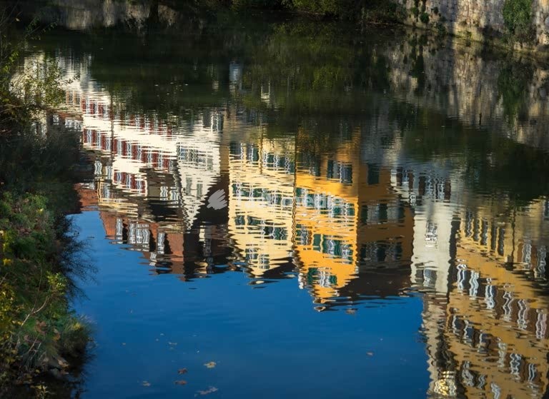 Häuser am Neckar in Tübingen