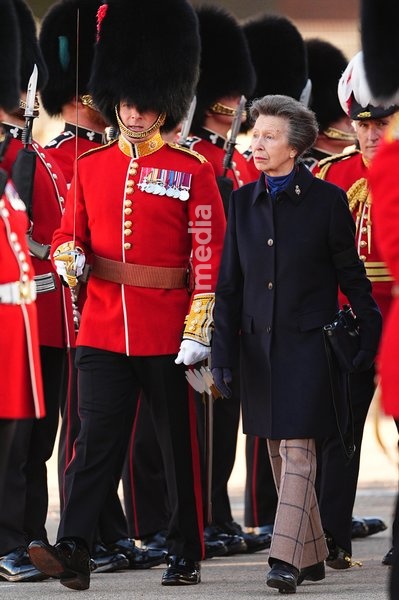 The Princess Royal, Senior Colonel of the Foot Guards, attending the Household Cavalry's centenary dedication of the Guards Memorial, at Horse Guards Parade, central London. Picture date: Friday October 16, 2026
