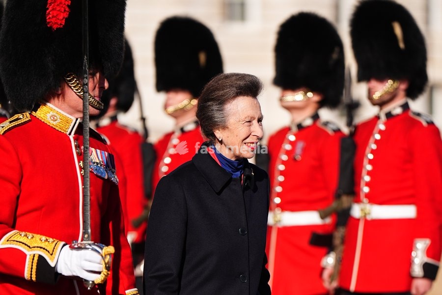 The Princess Royal, Senior Colonel of the Foot Guards, attending the Household Cavalry's centenary dedication of the Guards Memorial, at Horse Guards Parade, central London. Picture date: Friday October 16, 2026