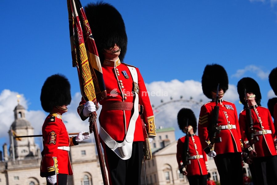 Members of the Household Division ahead of a centenary dedication of the Guards Memorial, at Horse Guards Parade, central London. Picture date: Friday October 16, 2026