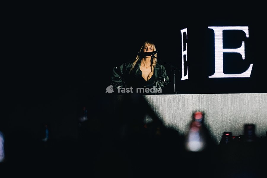 Belgian singer Angèle pictured during the "Angele Instinct Release Party", a surprise party organized by the Brussels singer to celebrate the release of her album "Instinct" at the Grote Markt/ Grand Place, in Brussels, Friday 16 October 2026