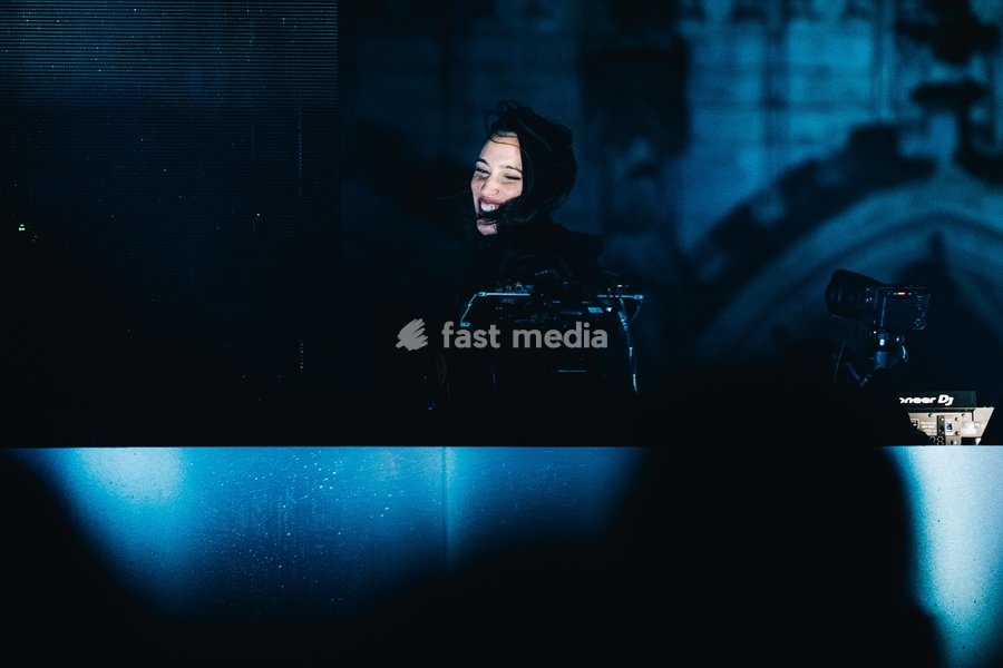 Belgian artist Amélie Lens pictured during the "Angele Instinct Release Party", a surprise party organized by the Brussels singer to celebrate the release of her album "Instinct" at the Grote Markt/ Grand Place, in Brussels, Friday 16 October 2026