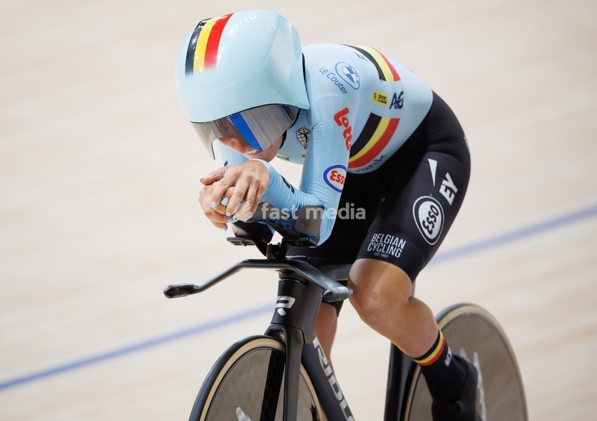Belgian Luca Vierstraete pictured at the Women's individual pursuit event at the UCI Track Cycling World Championships in Shanghai, China on Saturday 17 October 2026. The worlds are taking place from 14 to 18 October 2026