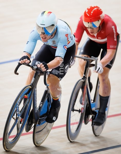 Belgian Fabio Van den Bossche pictured in action at the Men's omnium event at the UCI Track Cycling World Championships in Shanghai, China on Saturday 17 October 2026. The worlds are taking place from 14 to 18 October 2026