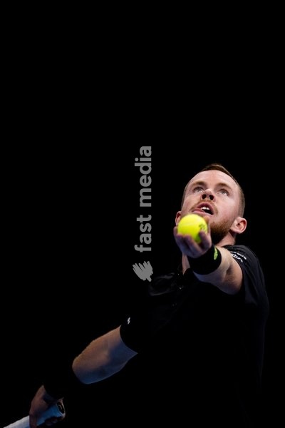 Remy Bertola of Switzerland pictured in action during the European Open ATP tennis tournament in Brussels, on Saterday 17 October. This year's edition of the tournament is taking place from 17 to 25 October