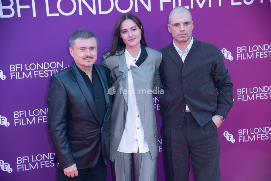 (L-R) - Cristian Mungiu, Renate Reinsve, Sebastian Stan attends the Festival Gala of 'Fjord' at The 70th BFI London Film Festival at Royal Festival Hall, Southbank, London, England, UK on Saturday 17 October, 2026
