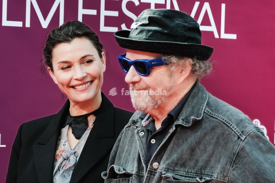 Lisa Loven Kongsli And Mike Figgis attends the red carpet for Gala Premiere Of Fjord screening during the London Film Festival 2026 on Saturday 17 October 2026 at Royal Festival Hall, London