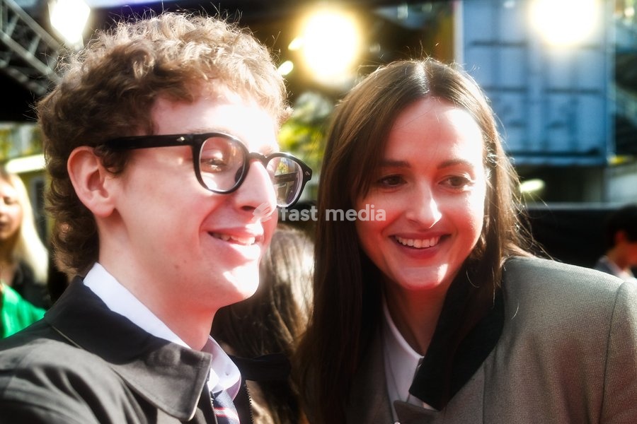Renate Reinsve attends the red carpet for Gala Premiere Of Fjord screening during the London Film Festival 2026 on Saturday 17 October 2026 at Royal Festival Hall, London. A Fan Grabs A Selfie With Renate Reinsve