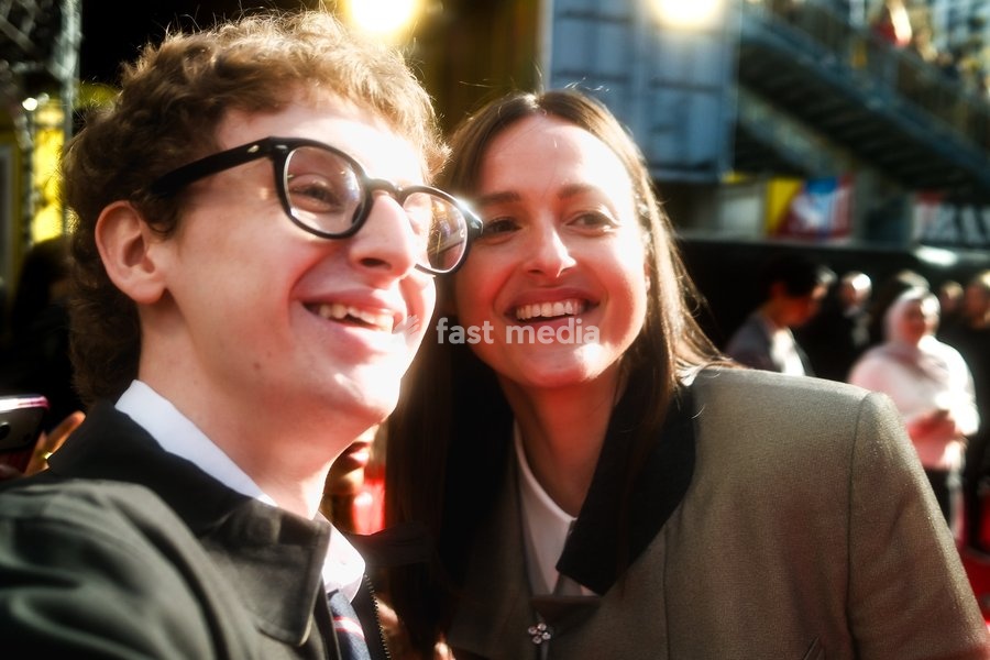 Renate Reinsve attends the red carpet for Gala Premiere Of Fjord screening during the London Film Festival 2026 on Saturday 17 October 2026 at Royal Festival Hall, London. A Fan Grabs A Selfie With Renate Reinsve