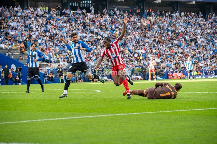 Ademola Lookman of Atletico de Madrid during the LaLiga EA Sports matchday 9 fixture between RCD Espanyol and Atletico de Madrid at RCDE Stadium on October 17, 2026, in Barcelona, Spain