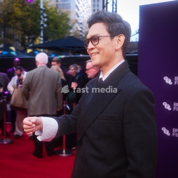 John Cho attends the red carpet for Gala Screening Of Your Mother Your Mother Your Mother screening during the London Film Festival 2026 on Saturday 17 October 2026 at Royal Festival Hall, London. John Cho Interacts With Fans