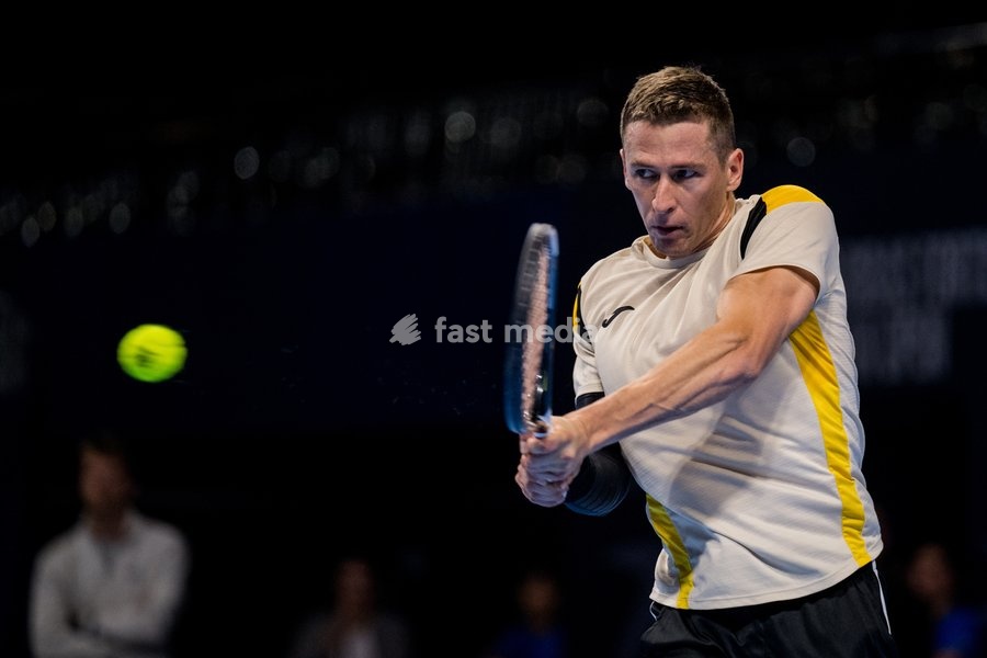Kimmer Coppejans of Belgium pictured in action during the European Open ATP tennis tournament in Brussels, on Saterday 17 October. This year's edition of the tournament is taking place from 17 to 25 October