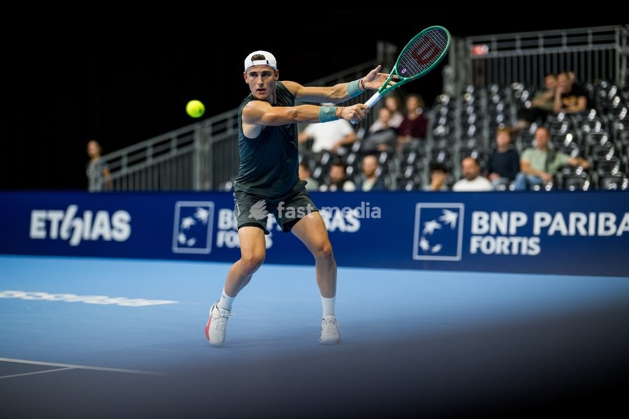 Tom Gentzsch of Germany pictured in action during the European Open ATP tennis tournament in Brussels, on Saterday 17 October. This year's edition of the tournament is taking place from 17 to 25 October