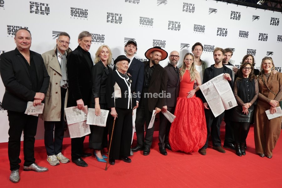 The cast pictured during the Gent International Film Festival on Saturday 17 October 2026. Tonight will feature a screening of 'Le Faux Soir,' the new film of Belgian director Roskam