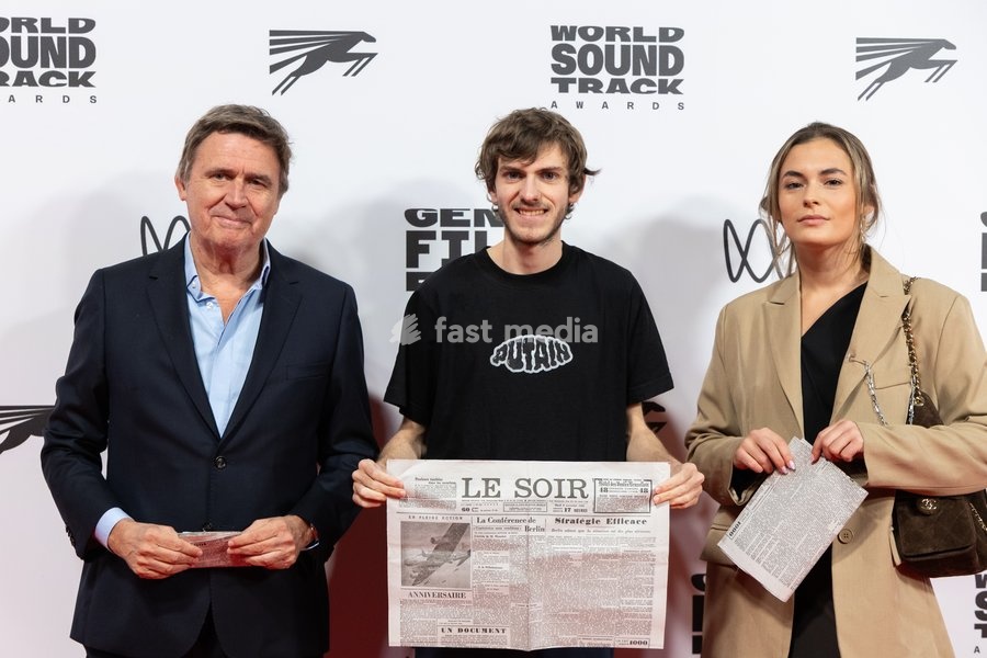 Television Presenter And Director Erik Van Looy, Actor Felix Heremans and Ann-Sophie Van Triel pictured during the Gent International Film Festival on Saturday 17 October 2026. Tonight will feature a screening of 'Le Faux Soir,' the new film of Belgian director Roskam