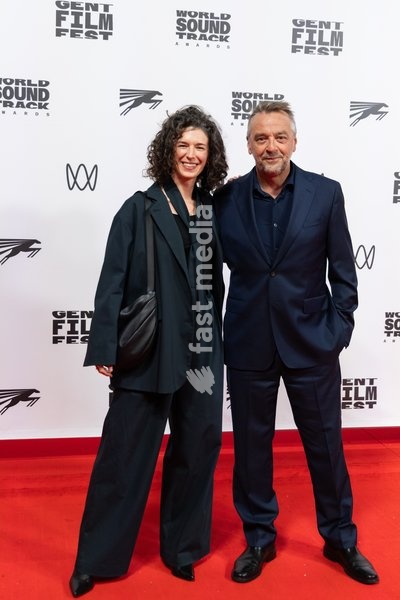 Charlotte Vranken and Television Maker Tom Waes pictured during the Gent International Film Festival on Saturday 17 October 2026. Tonight will feature a screening of 'Le Faux Soir,' the new film of Belgian director Roskam