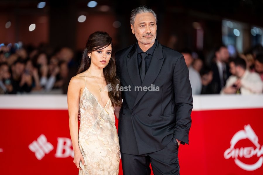 Jenna Ortega and Taika Waititi attend the “Klara and the Sun” red carpet during the 20th Rome Film Festival at Auditorium Parco Della Musica in Rome, Italy on 17 October 2026
