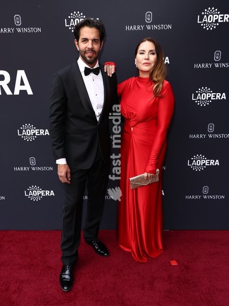 Domingo Hindoyan and Sonya Yoncheva at the Los Angeles Opera Ball Opening Night Gala 2026 held at the Dorothy Chandler Pavilion at The Music Center on October 17, 2026 in Los Angeles, California, United States