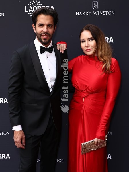 Domingo Hindoyan and Sonya Yoncheva at the Los Angeles Opera Ball Opening Night Gala 2026 held at the Dorothy Chandler Pavilion at The Music Center on October 17, 2026 in Los Angeles, California, United States