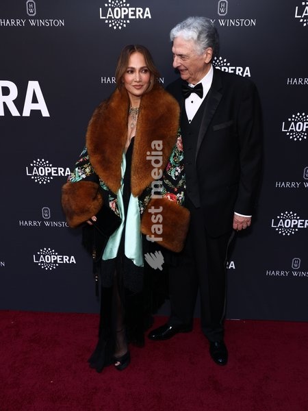 Jennifer Lopez and Gregory Nava at the Los Angeles Opera Ball Opening Night Gala 2026 held at the Dorothy Chandler Pavilion at The Music Center on October 17, 2026 in Los Angeles, California, United States